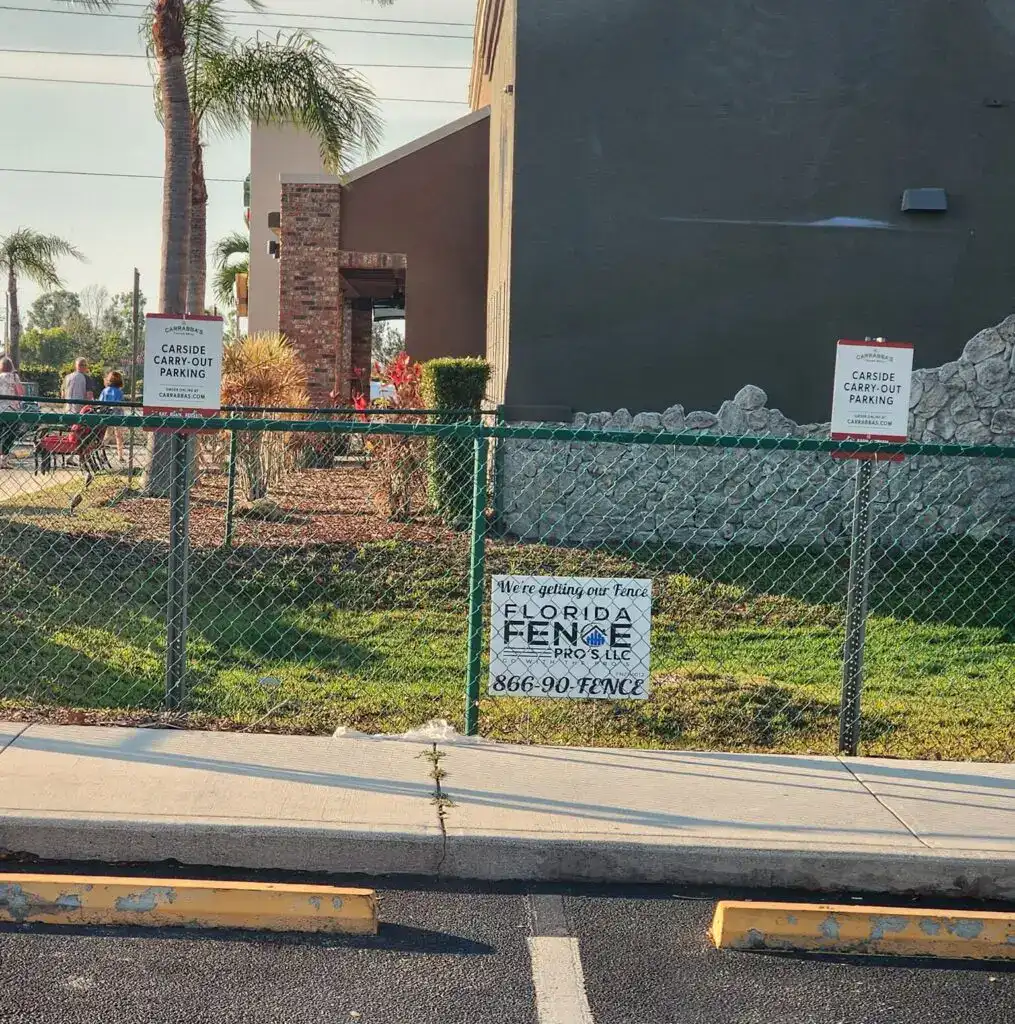Commercial Chain link fence in cape coral Florida